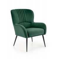 VERDON fotel wypoczynkowy ciemny zielony velvet