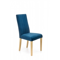 DIEGO 3 krzesło dąb miodowy / tap. velvet pikowany Pasy - MONOLITH 77 (granatowy) (1p=2szt)