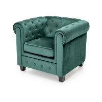 ERIKSEN fotel wypoczynkowy ciemny zielony / czarny