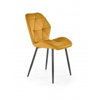 K453 krzesło musztardowy welur