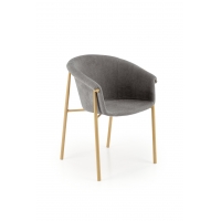 K489 krzesło szare tapicerowane