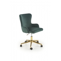 TIMOTEO fotel biurowy ciemny zielony / złoty