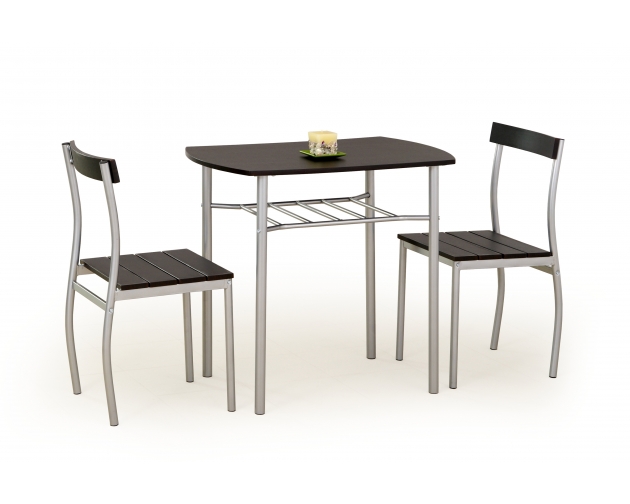 LANCE zestaw stół + 2 krzesła wenge
