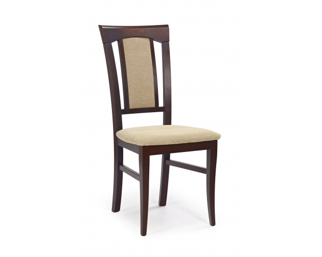 KONRAD krzesło ciemny orzech - tapicerka Torent Beige