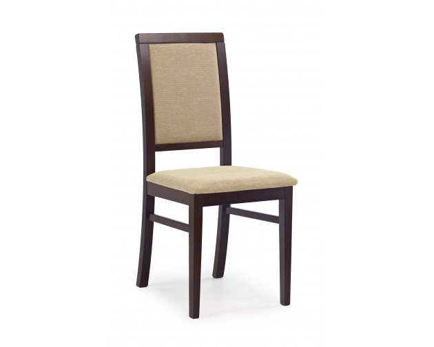 SYLWEK1 krzesło ciemny orzech, tkanina Torent Beige