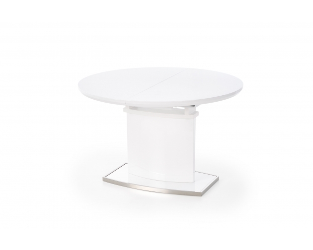 Stół rozkładany FEDERICO biały połysk 120-160 cm PRESTIGE LINE