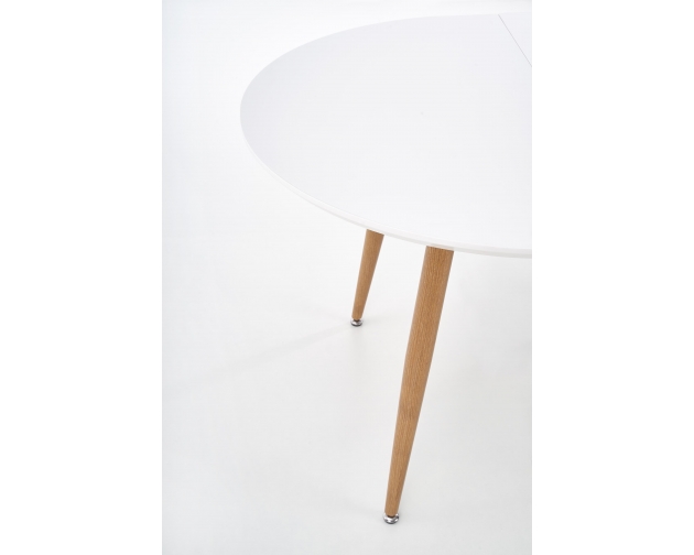 Stół rozkładany EDWARD dąb miodowy/ biały 160-200 cm
