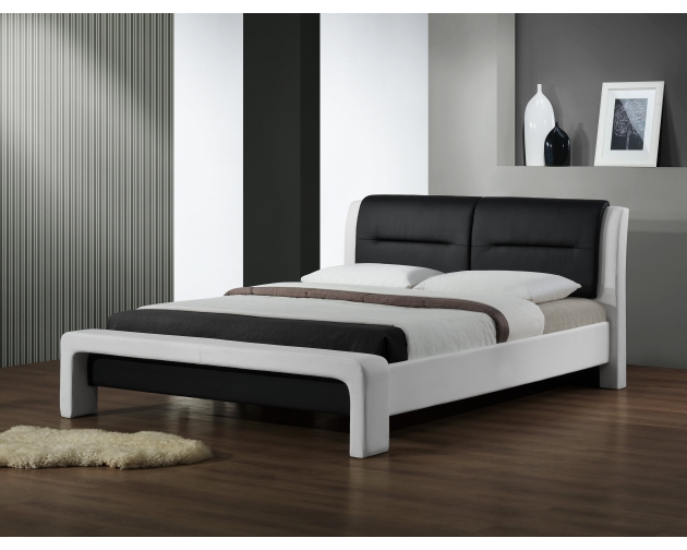CASSANDRA 120 cm łóżko biało-czarny