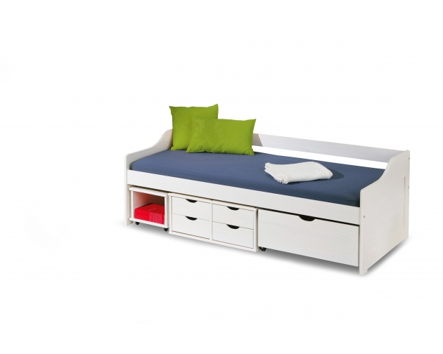 FLORO 2 łóżko drewniane białe 200x90