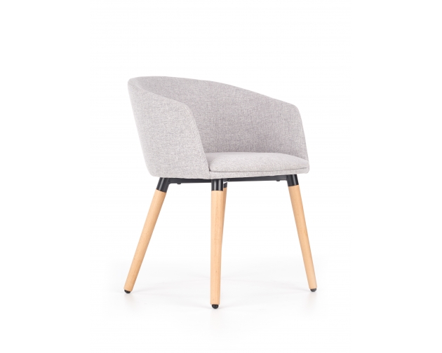 K266 krzesło tapicerowane jasnoszara tkanina
