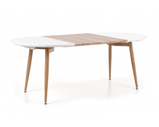 Stół rozkładany EDWARD dąb san remo/ biały 120x200 cm