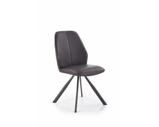 K319 krzesło brązowe / czarne ecoskóra