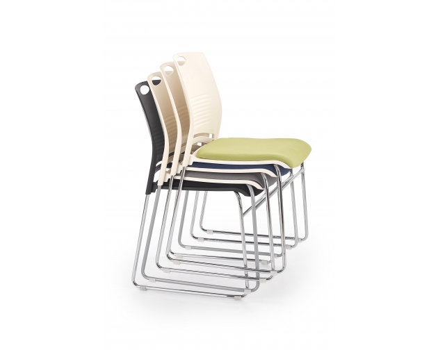 Fotel / krzesło CALI konferencyjne, biało - niebieskie