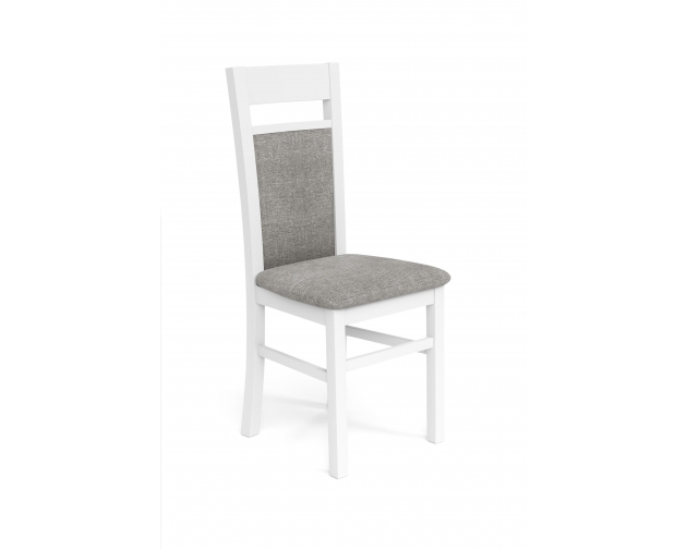 GERARD2 krzesło białe - tkanina popielata Inari 91