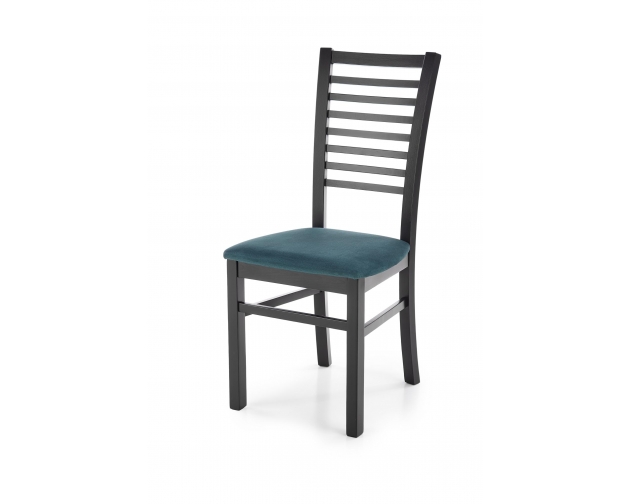 GERARD 6 krzesło czarne - velvet ciemnozielony Monolith 37