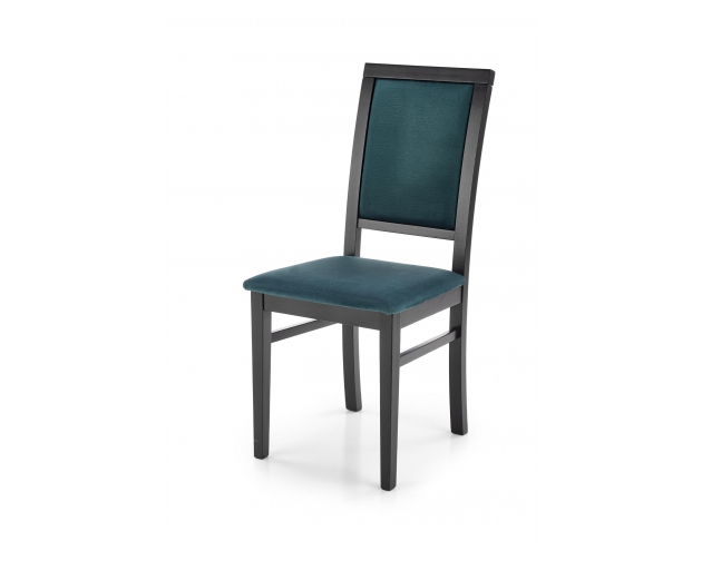 SYLWEK1 krzesło czarne velvet Monolith 37 ciemny zielony