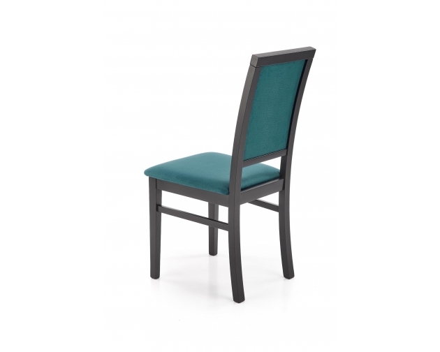SYLWEK1 krzesło czarne velvet Monolith 37 ciemny zielony
