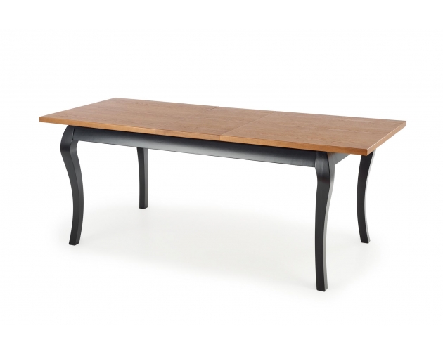 WINDSOR stół rozkładany 160-240 cm ciemny dąb - czarny