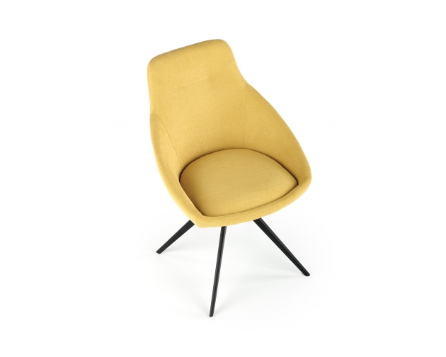 Krzesło K431 żółte - stelaż czarny