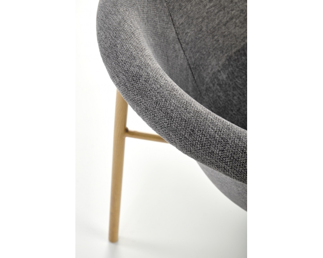 K489 krzesło szare tapicerowane