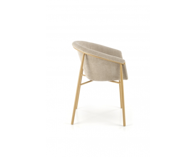 K489 krzesło beżowe tapicerowane