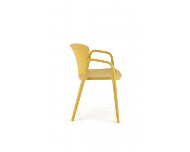 K491 krzesło polipropylen musztardowy