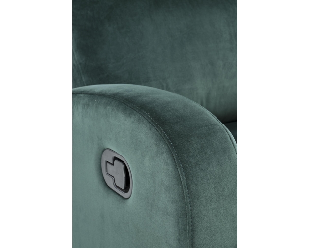 Fotel rozkładany WONDER zielony welur funkcja kołyski