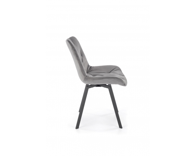 K519 krzesło szary velvet, funkcja obracania