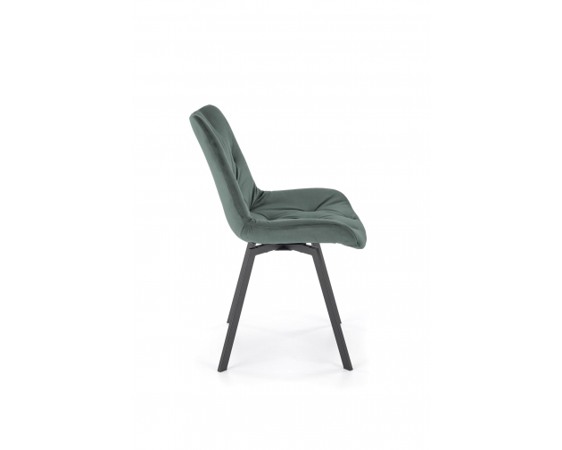 K519 krzesło ciemny zielony velvet, funkcja obracania