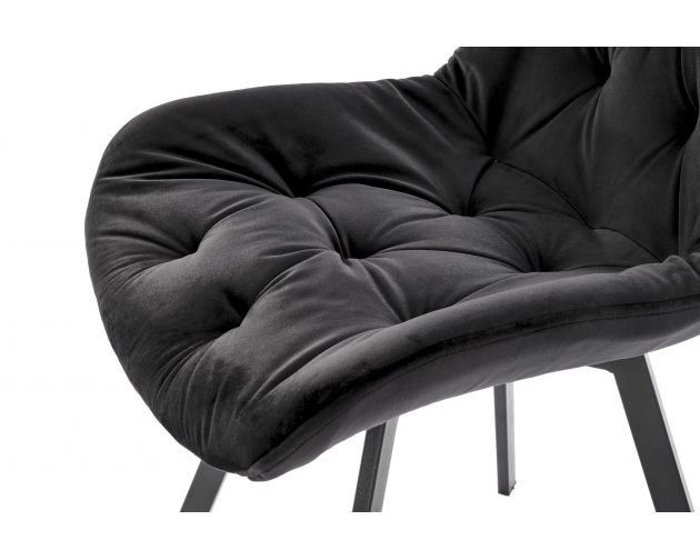 K519 krzesło czarny velvet, funkcja obracania