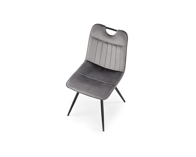 K521 krzesło velvet szare