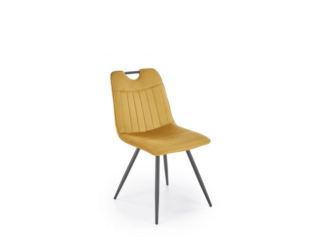K521 krzesło velvet musztardowe