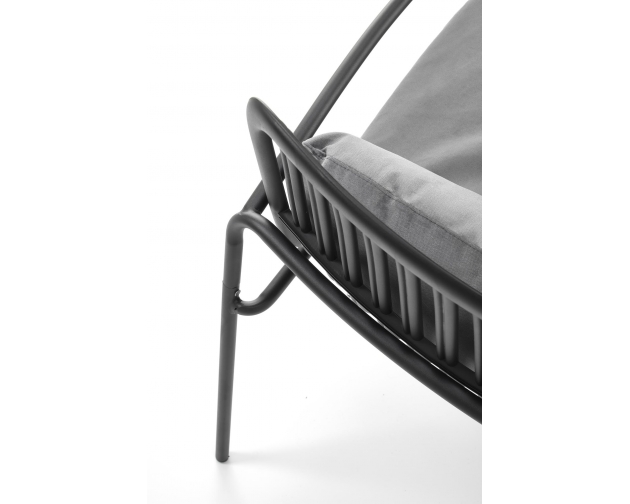 MELBY fotel wypoczynkowy czarno - szary
