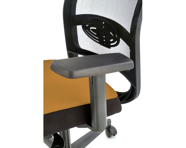 GULIETTA fotel gabinetowy czarny / musztardowy ERF3005
