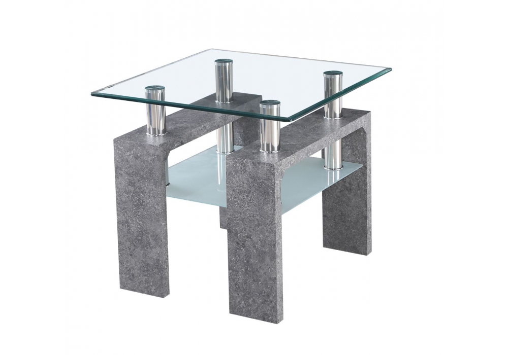 Ława szklana - stolik kawowy A08-2-mini beton