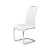 K211 krzesło biała eko skóra - płoza chrom