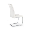 K211 krzesło biała eko skóra - płoza chrom