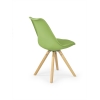 K201 krzesło zielone z poduszką z ekoskóry