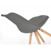 K201 krzesło popielate z poduszką z ekoskóry