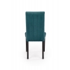 DIEGO 2 krzesło czarne tapicerowane - velvet pikowany MONOLITH 37 ciemnozielony