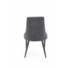 K365 krzesło popiel velvet, czarna podstawa