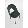 K384 krzesło welurowe ciemnozielone