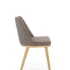 PUEBLO krzesło dąb miodowy - tapicerka brązowa Kreta 13