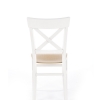 TUTTI krzesło drewniane białe, siedzisko dąb miodowy