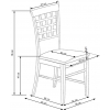 GERARD3 krzesło białe - tkanina popielata Inari 91