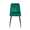 Krzesło zielony velvet w jodełkę K5, nogi czarny metal