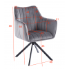 Krzesło obrotowe AZARO fotel velvet czarny