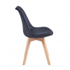 Krzesło ARHUS czarne Velvet, nogi drewno bukowe