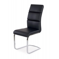 K230 krzesło czarna eko skóra - płoza chrom