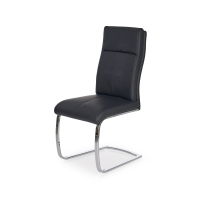 K231 krzesło czarna eko skóra - płoza chrom